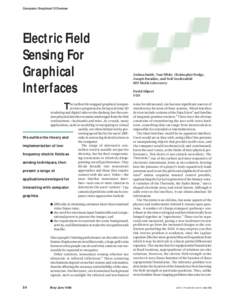 . Computer Graphics I/O Devices Electric Field Sensing For Graphical