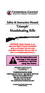 TC Triumph Muzzleloader Manual