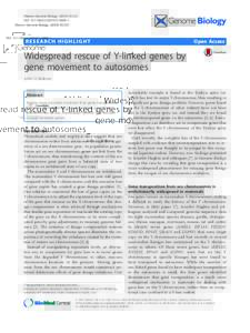 Widespread rescue of Y-linked genes by gene movement to autosomes