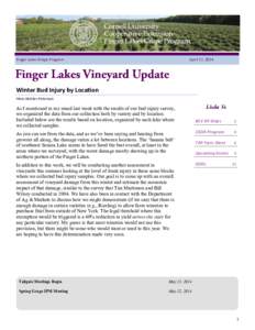 Finger Lakes Grape Program  April 17, 2014 Winter Bud Injury by Location Hans Walter-Peterson