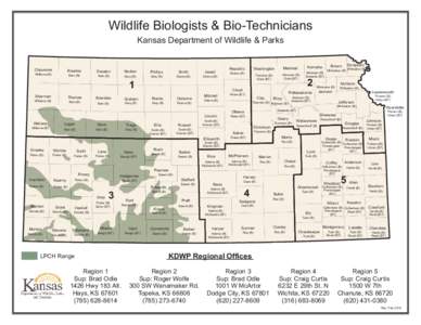 Wildlife Biologists & Bio-Technicians Kansas Department of Wildlife & Parks Cheyenne  Rawlins