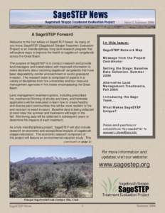 SageSTEP Newsletter Issue 1.indd