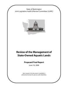Microsoft Word - Aquatic Lands Management Proposed Final.doc