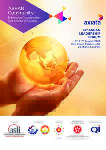 ASEAN Community: Enhancing Opportunities and Shared Prosperity.  13th ASEAN