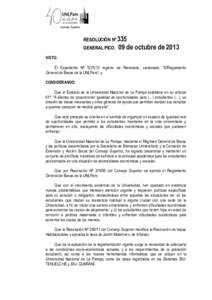 Consejo Superior  RESOLUCIÓN Nº 335 GENERAL PICO,  09 de octubre de 2013
