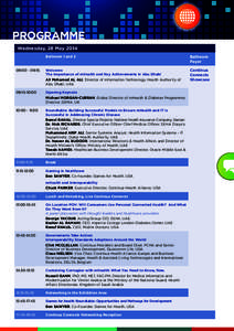 PROGRAMME Wednesday, 28 May[removed]:[removed]:15  Ballroom 1 and 2