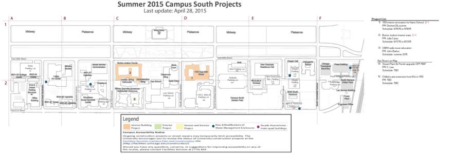 Summer 2015 campus South Projects_04282015