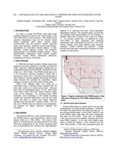 4.3  HIGH RESOLUTIONMEAN MONTHLY TEMPERATURE MAPS FOR THE WESTERN UNITED STATES 1