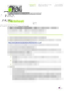 CAUT Factsheet_The Canada Elections Act - FAQ for Labour OrganisationsEN
