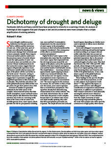 Climate change: Dichotomy of drought and deluge