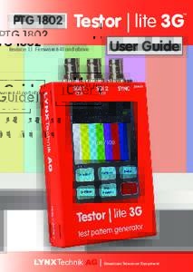 PTGTestor | lite 3G Revision 1.1 Firmware 641 and above