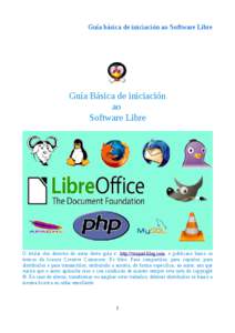 Guía básica de iniciación ao Software Libre  Guía Básica de iniciación ao Software Libre