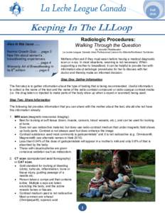 a Leche League Canada Keeping in the LLLoop