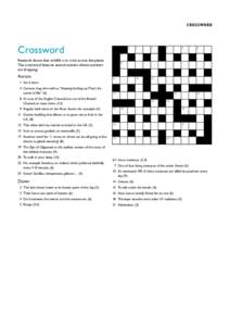 C RO S S WO R D  Crossword 1