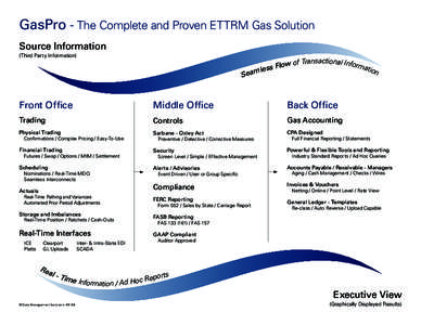 GasPro - The Complete and Proven ETTRM Gas Solution Source Information (Third Party Information) w of Transactional Informa o