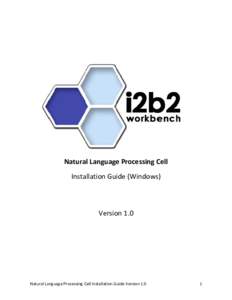 Natural Language Processing Cell    Installation Guide (Windows)     