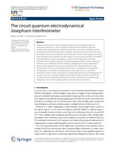 The circuit quantum electrodynamical Josephson interferometer