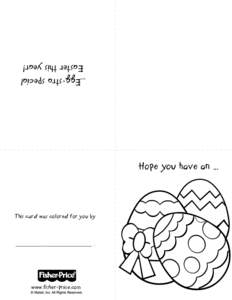 Easter this year! ...Egg-stra special Hope you have an ...  This card was colored for you by