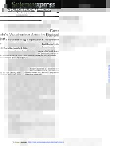 Letters  Canada’s Weakening Aquatic Protection Brett Favaro*, John D. Reynolds, Isabelle M. Côté Earth to Ocean Group, Department of Biological Sciences, Simon Fraser University, Burnaby, BC V5A 1S6, Canada. *To whom