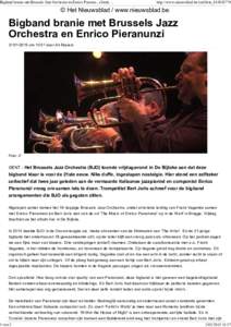 Bigband branie met Brussels Jazz Orchestra en Enrico Pieranu... (Genthttp://www.nieuwsblad.be/cnt/blrto_01503877# © Het Nieuwsblad / www.nieuwsblad.be.