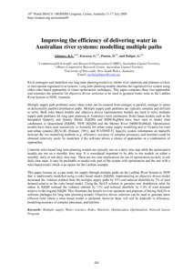 Improving the efficiency of delivering water in Australian river systems: modelling multiple paths