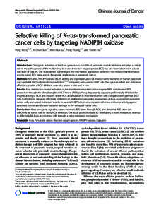 Selective killing of K-rasŁtransformed pancreatic cancer cells by targeting NAD(P)H oxidase