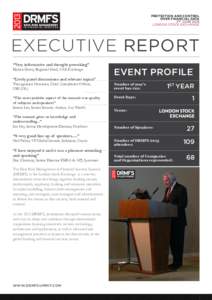 Protection and Control over Financial Data 3rd JUNE 2013 London Stock Exchange  Executive Report