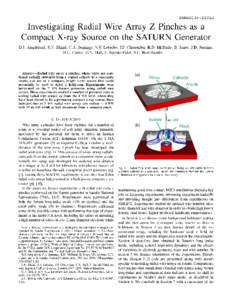 Investigating Radial Wire Array Z Pinches as a Compact X-ray Source on the SATURN Generator