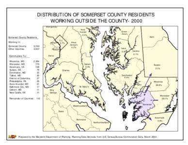 DISTRIBUTION OF SOMERSET COUNTY RESIDENTS WORKING OUTSIDE THE COUNTY[removed]Montgomery Anne Arundel