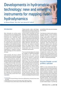 Developments in hydrometric technology: new and emerging instruments for mapping river Title hydrodynamics by Marian Muste1, Won Kim2 and Janice M. Fulford3