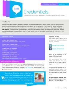 In this issue: IBM Rational  March 2015 Credentials