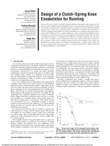 Grant Elliott Biomechatronics Group, Department of Electrical Engineering and Computer Science, Massachusetts Institute of Technology, Cambridge, MA 02139