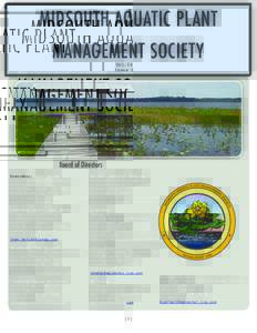 MIDSOUTH AQUATIC PLANT MANAGEMENT SOCIETY Vol.34 Issue 2  Board of Directors