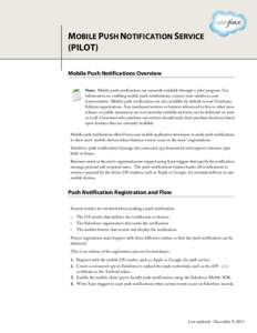 Mobile Push Notification Service (PILOT)