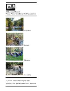 2010 Annual Report Wood-Pawcatuck Watershed Association Recreation  Research