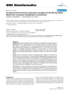 BMC Bioinformatics  BioMed Central Open Access