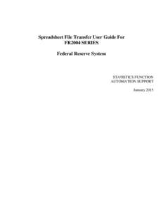Spreadsheet File Transfer User Guide For FR2004 SERIES