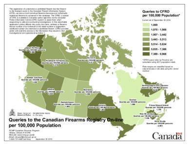 The registration of a restricted or prohibited firearm ties that firearm to the licensed owner in the Canadian Firearm Information System (CFIS), as data on both individual firearms licencees and individually registered 