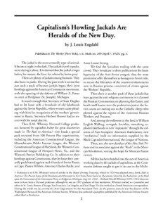 Engdahl: Capitalism’s Howling Jackals are Heralds of the Day [April 7, [removed]
