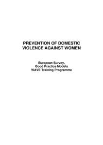 PREVENTION OF DOMESTIC VIOLENCE AGAINST WOMEN