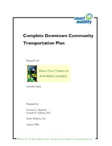 Complete Downtown Community Transportation Plan Prepared for:  ([removed]