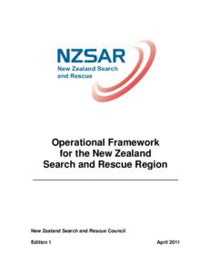 Framework for the New Zealand Search and Rescue Region