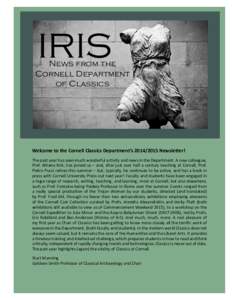 IRIS  News from the Cornell Department of Classics