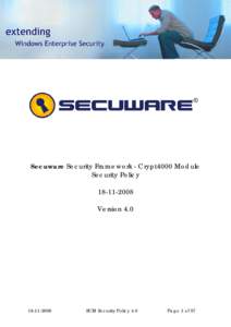 Secuware Security Framework - Crypt4000 Module Security Policy[removed]Version[removed]