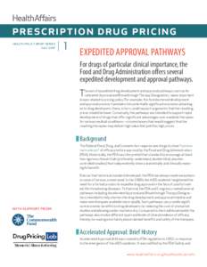 prescription drug pricing health policy brief series july