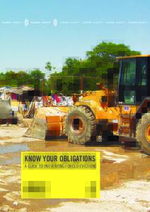 KNOW YOUR OBLIGATIONS A GUIDE TO PREVENTING FORCED EVICTIONS Amnesty international is a global movement of more than 3 million supporters, members and activists in more than 150 countries and territories who campaign to