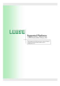 LANSA Data Sync Direct Supported Platforms