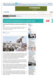 Sustainable fashion made accessible for all | H&M partner zone | Guardian Professional