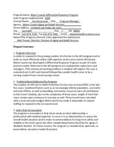 Microsoft Word - Marin County Differential Response Program PSA 5.doc