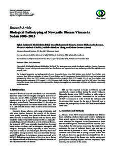 Hindawi Publishing Corporation Journal of Veterinary Medicine Volume 2014, Article ID[removed], 4 pages http://dx.doi.org[removed][removed]Research Article